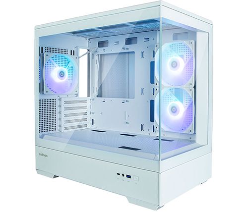 ZALMAN™ MID TOWER P30 White ,Tool-free, no PSU, 3X 120mm RGB FAN , USB2.0/3.0, Audio