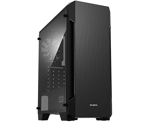ZALMAN™ S3 FULL ACRYLIC SIDE PANEL Black ,Tool-free, no PSU, 1X120LED FAN , USB2.0/3.0, Audio