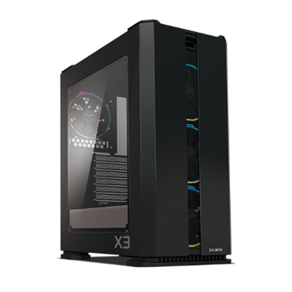 ZALMAN™ ZALMAN MID TOWER X3 Black ,Tool-free, no PSU, 3X 120mm RGB FAN , USB2.0/3.0, Audio