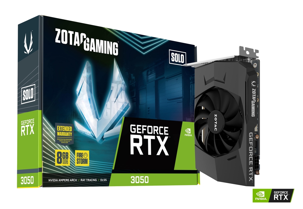 ZOTAC GAMING GeForce RTX 3050 Solo 8GB DisplayPort / HDMI, PCI-E