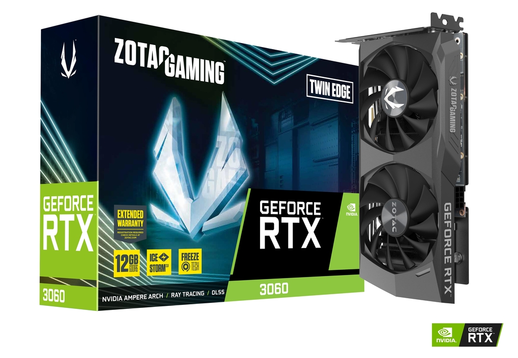ZOTAC GAMING GeForce RTX 3060 Twin Edge 12GB DisplayPort / HDMI, PCI-E