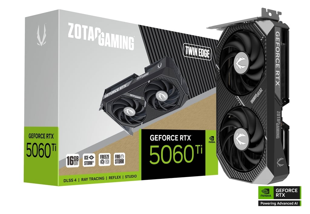 ZOTAC GAMING GEFORCE RTX 5060 Ti 16GB TWIN EDGE / DisplayPort / HDMI, PCI-E