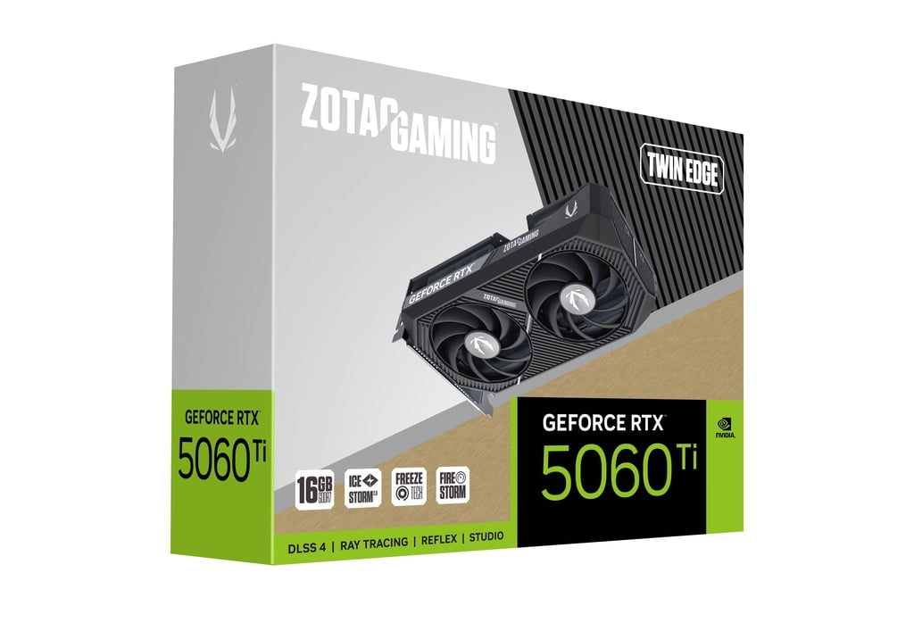 ZOTAC GAMING GEFORCE RTX 5060 Ti 16GB TWIN EDGE / DisplayPort / HDMI, PCI-E