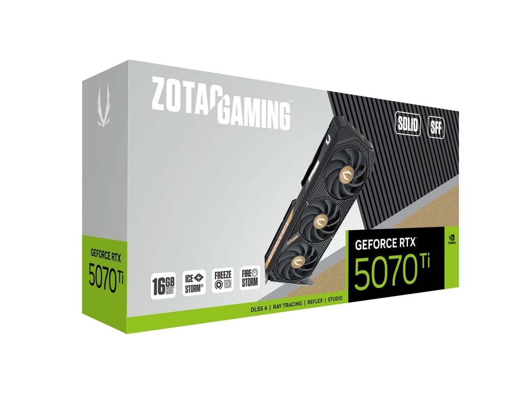 ZOTAC GAMING GeForce RTX 5070 Ti SOLID SFF Triple Fan 3DP+HDMI