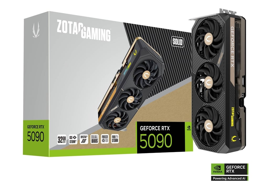 ZOTAC GAMING nVIDIA Geforce 5090 32GB GDDR7 SOLID Triple Fan 3DP+HDMI