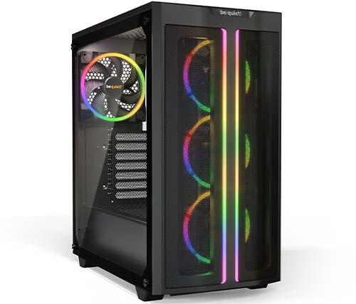be quiet! PURE BASE 500FX ARGB ,Tool-free, without PSU , 4X120mm Fan, USB3.0+TYPE C, Audio & speaker