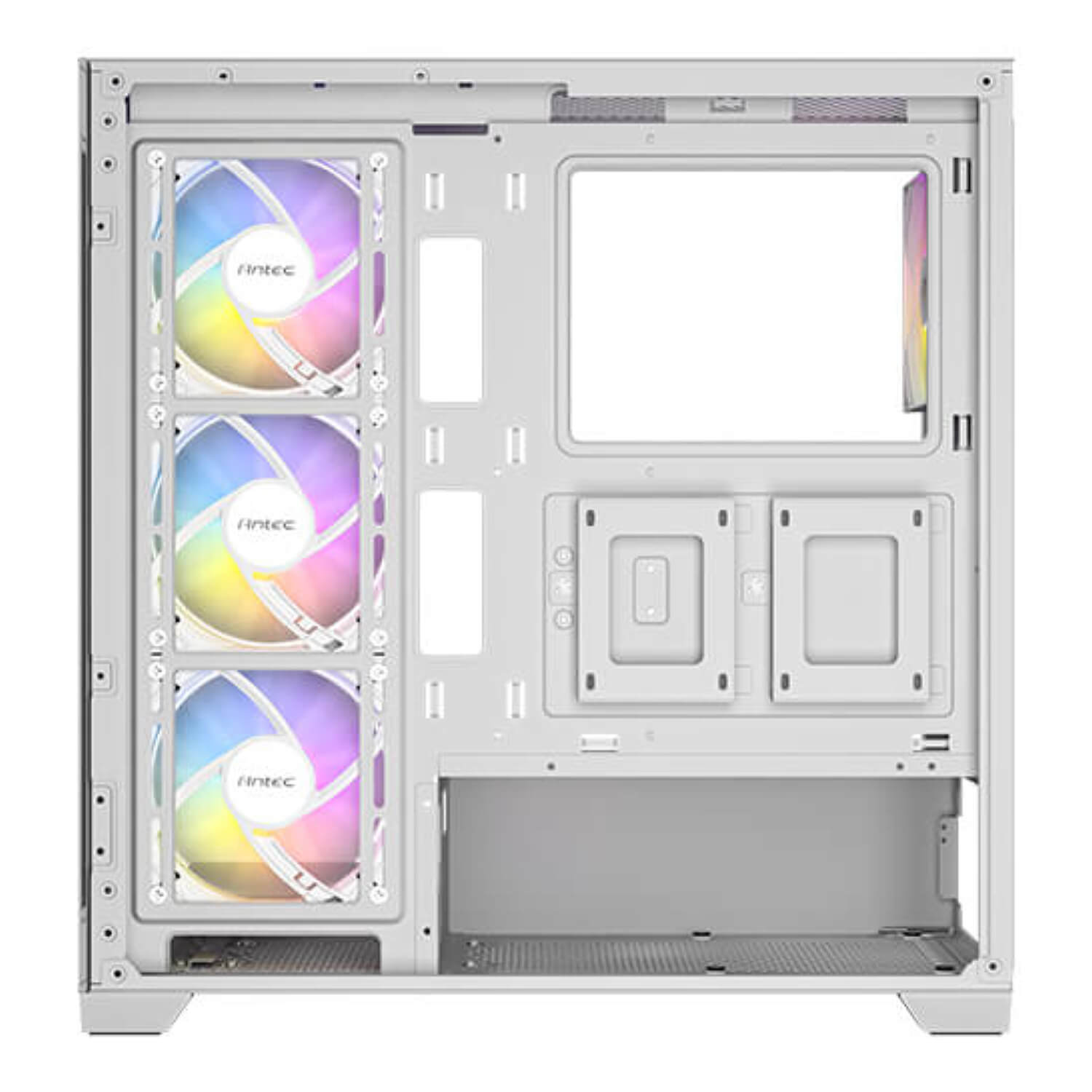 ANTEC CX300 ARGB WHITE ,Tool-free, NO PSU ,4x12cm ARGB , USB3.0+2USB2.0, Audio & speaker