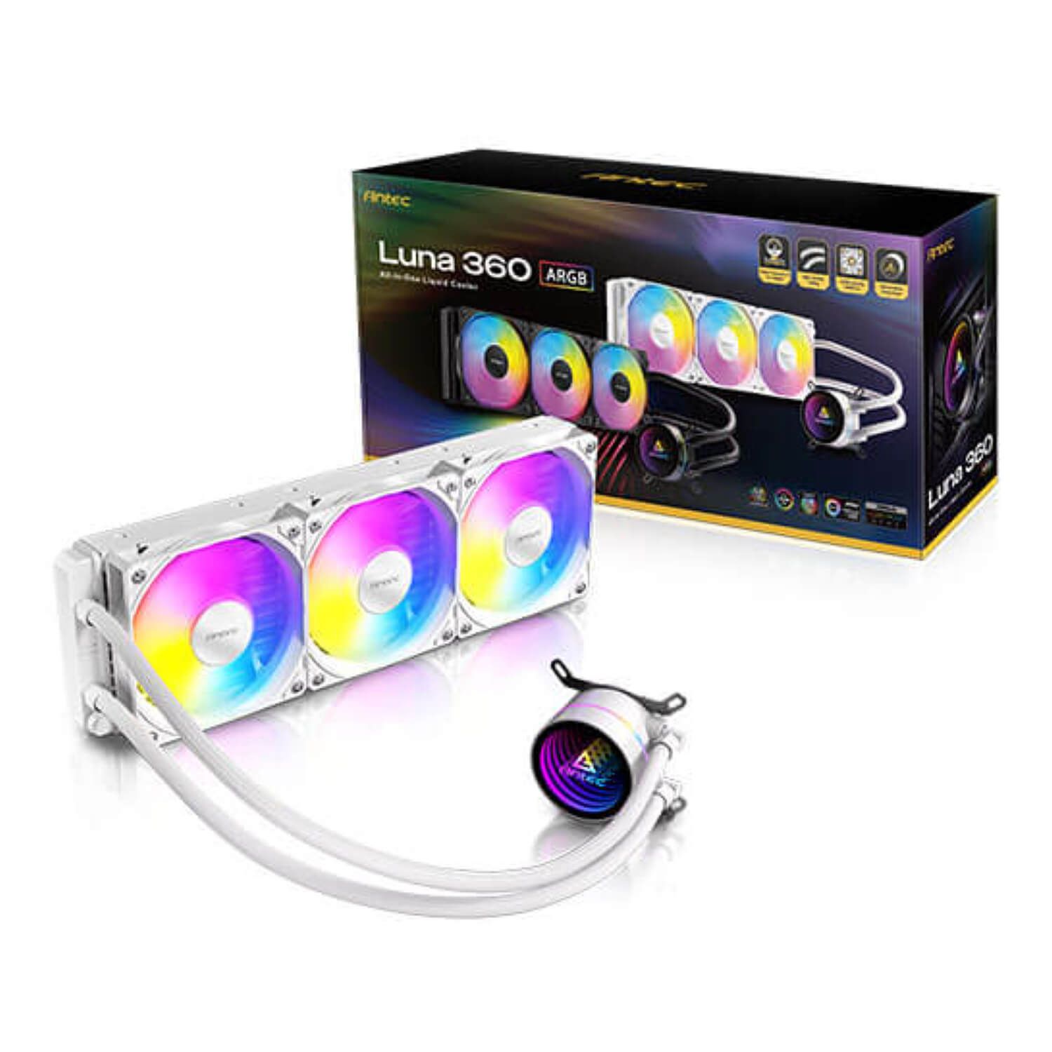 קירור למעבד ANTEC Luna 360 White ARGB Liquid CPU Cooler