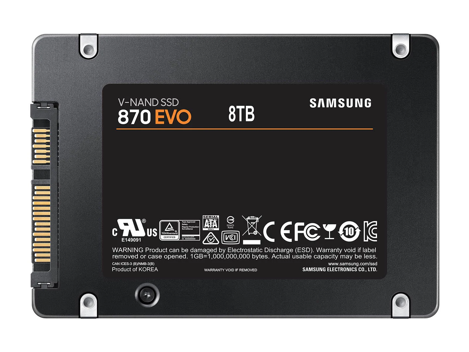 דיסק קשיח Samsung® 870 EVO Series MZ-77E8T0B 8000GB SSD SATA III
