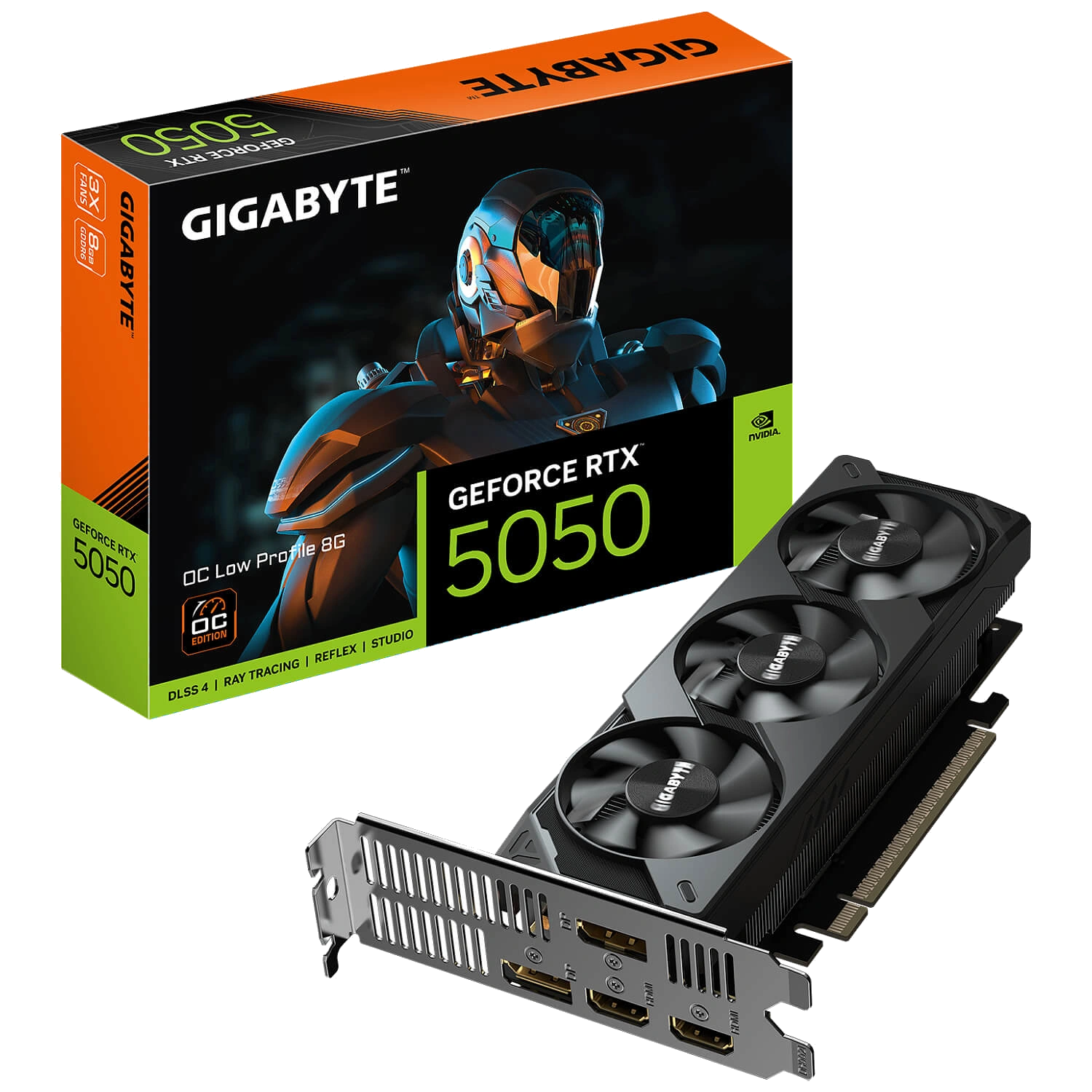 GIGABYTE GV-N5050OC-8GL nVIDIA Geforce 5050 8GB GDDR6 Triple Fan 3DP+HDMI