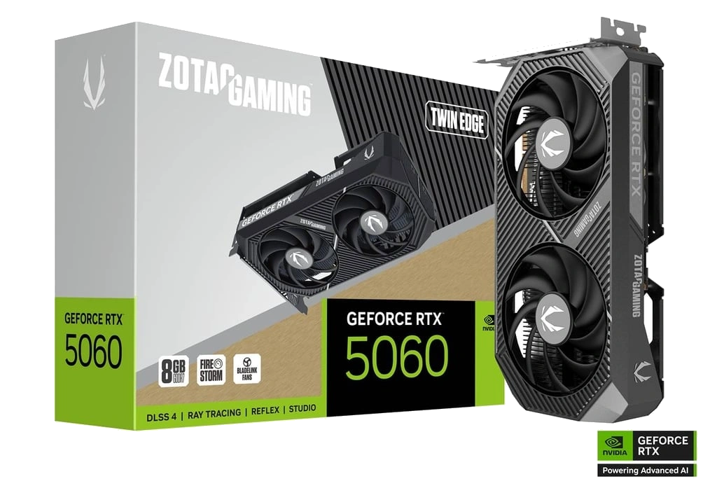 ZOTAC GAMING GeForce RTX 5060 Twin Edge 8GB DisplayPort / HDMI, PCI-E