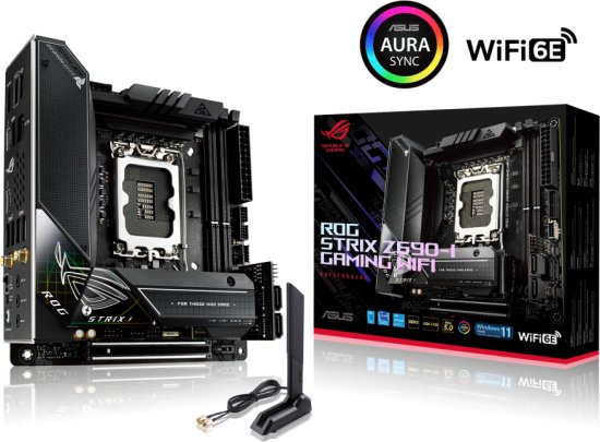 ASUS ROG STRIX Z690-I GAMING WIFI , Core™ i3/i5/i7/i9, 4DualDDR5 4800MHZ ,2XPCI-E, 2.5GB LGA1700
