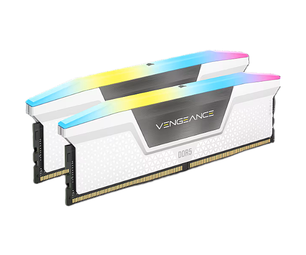 CORSAIR Vengeance® RGB KIT 64GB (2x32GB) DDR5 DRAM 6000MHz C40 White