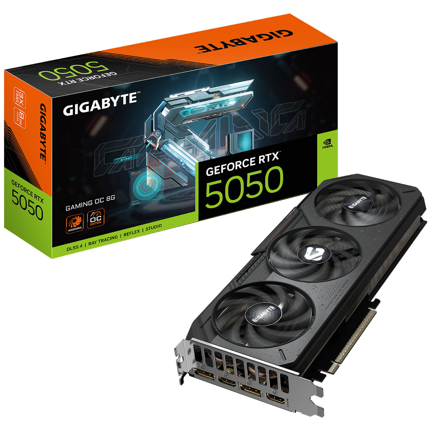 GIGABYTE GV-N5050GAMING OC-8GD nVIDIA Geforce 5050 8GB GDDR6 Triple Fan 3DP+HDMI