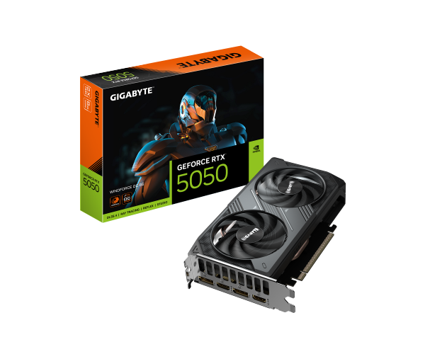 GIGABYTE GV-N5050WF2OC-8GD nVIDIA Geforce 5050 8GB GDDR6 Dual Fan 3DP+HDMI