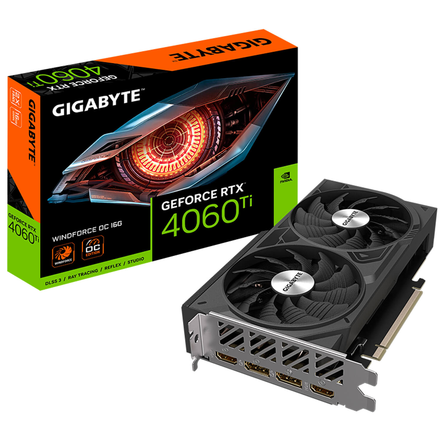 GIGABYTE GV-N406TWF2OC-16GD nVIDIA Geforce 4060 TI OC 16GB GDDR6X Triple Fan 3DP+HDMI