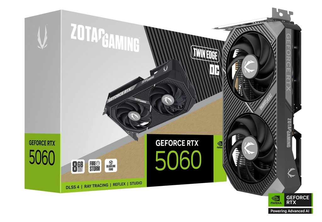 ZOTAC GAMING GeForce RTX 5060 Twin Edge OC 8GB DisplayPort / HDMI, PCI-E