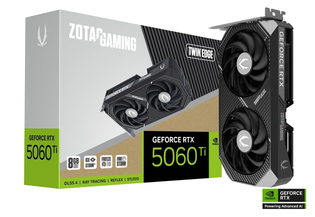 ZOTAC GAMING GEFORCE RTX 5060 Ti 8GB TWIN EDGE / DisplayPort / HDMI, PCI-E