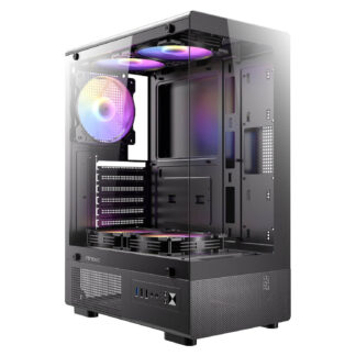 ANTEC VCX300 ARGB BLACK ,Tool-free, NO PSU ,5x12cm ARGB , USB3.0+2USB2.0, Audio & speaker