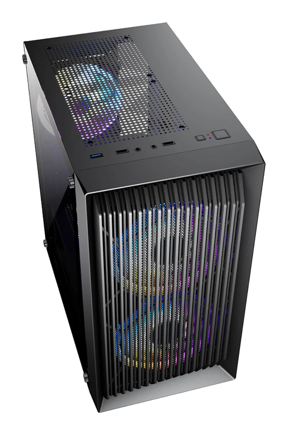 1StPlayer BS-2 ,Tool-free, NO PSU ,3x12cm ARGB Fan, 3USB2/2.0,HD Audio – תמונה 5