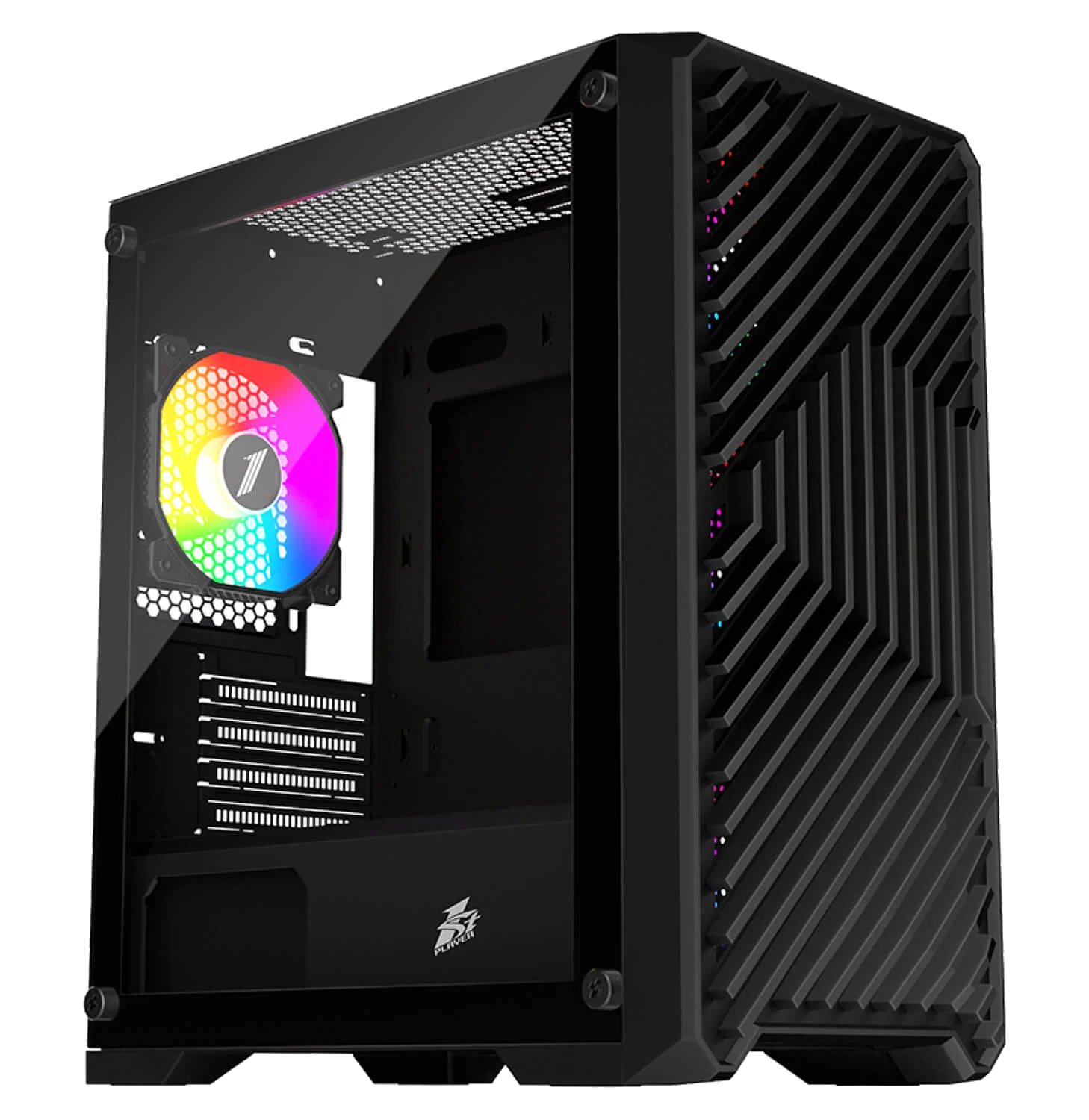 1StPlayer T5 ARGB ,Tool-free, NO PSU ,4x12cm ARGB Fan, 3USB2/2.0,HD Audio