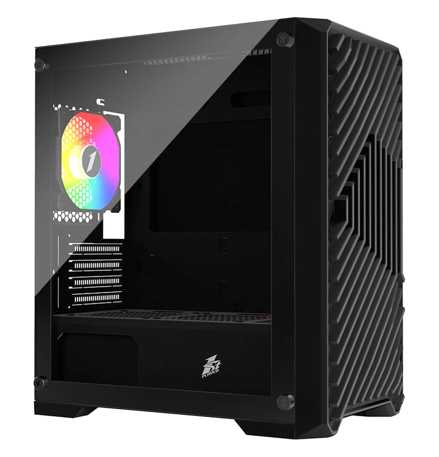 1StPlayer T5 ARGB ,Tool-free, NO PSU ,4x12cm ARGB Fan, 3USB2/2.0,HD Audio – תמונה 2