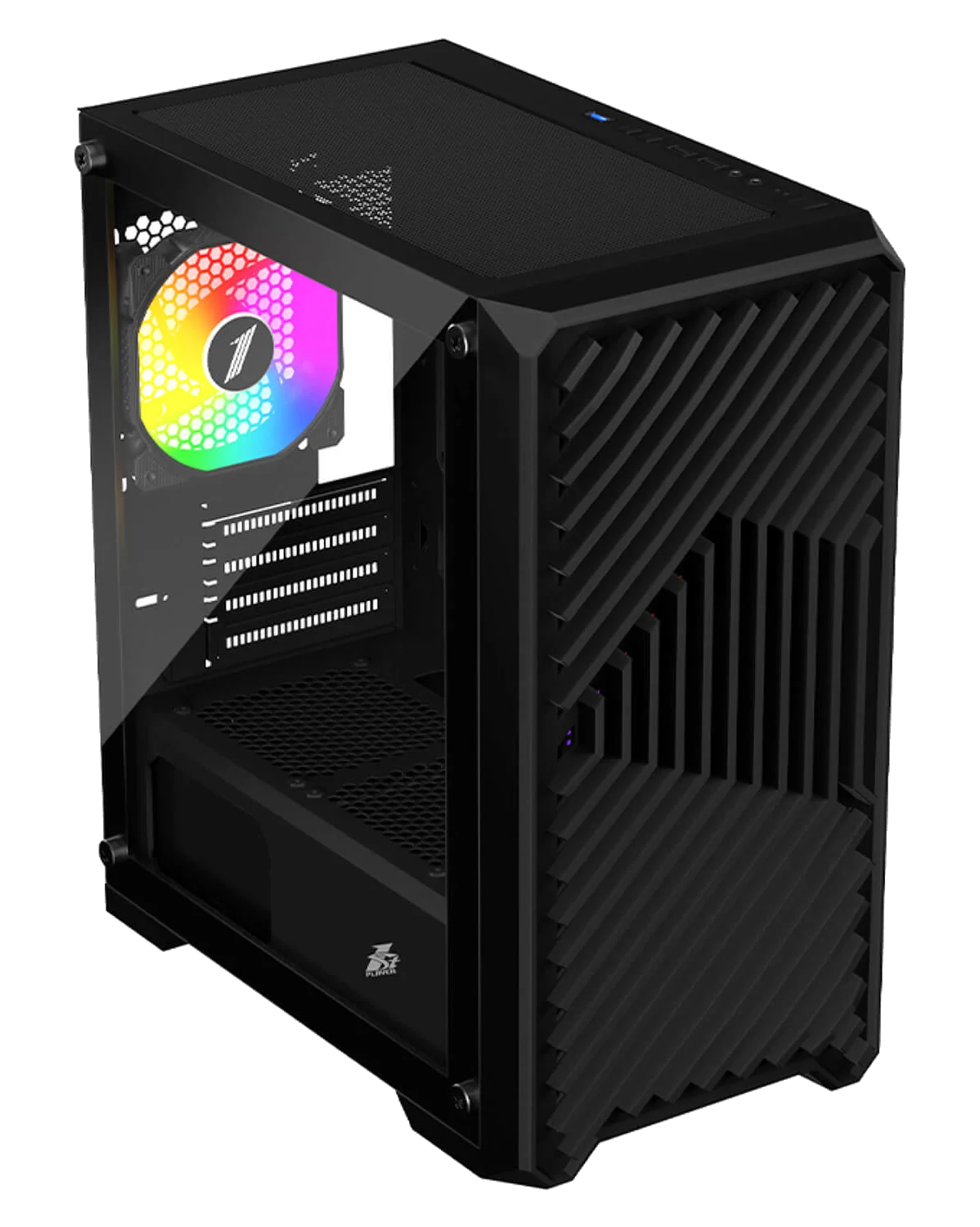 1StPlayer T5 ARGB ,Tool-free, NO PSU ,4x12cm ARGB Fan, 3USB2/2.0,HD Audio – תמונה 3