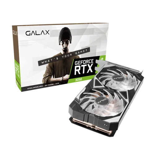 GALAX nVIDIA GeForce RTX 3050 (1-Click OC) 6GB DDR6+ TV OUT- HDMI-out / DVI / DP, PCI-E