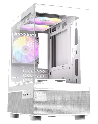 ANTEC CX200M RGB ELITE WHITE ,Tool-free, NO PSU ,5x12cm RGB , 2USB3.0, Audio & speaker
