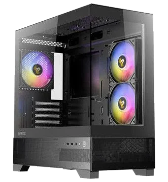 ANTEC CX500M ARGB BLACK ,Tool-free, NO PSU ,3x12cm ARGB , 2USB3.0+TYPE C, Audio & speaker – תמונה 2