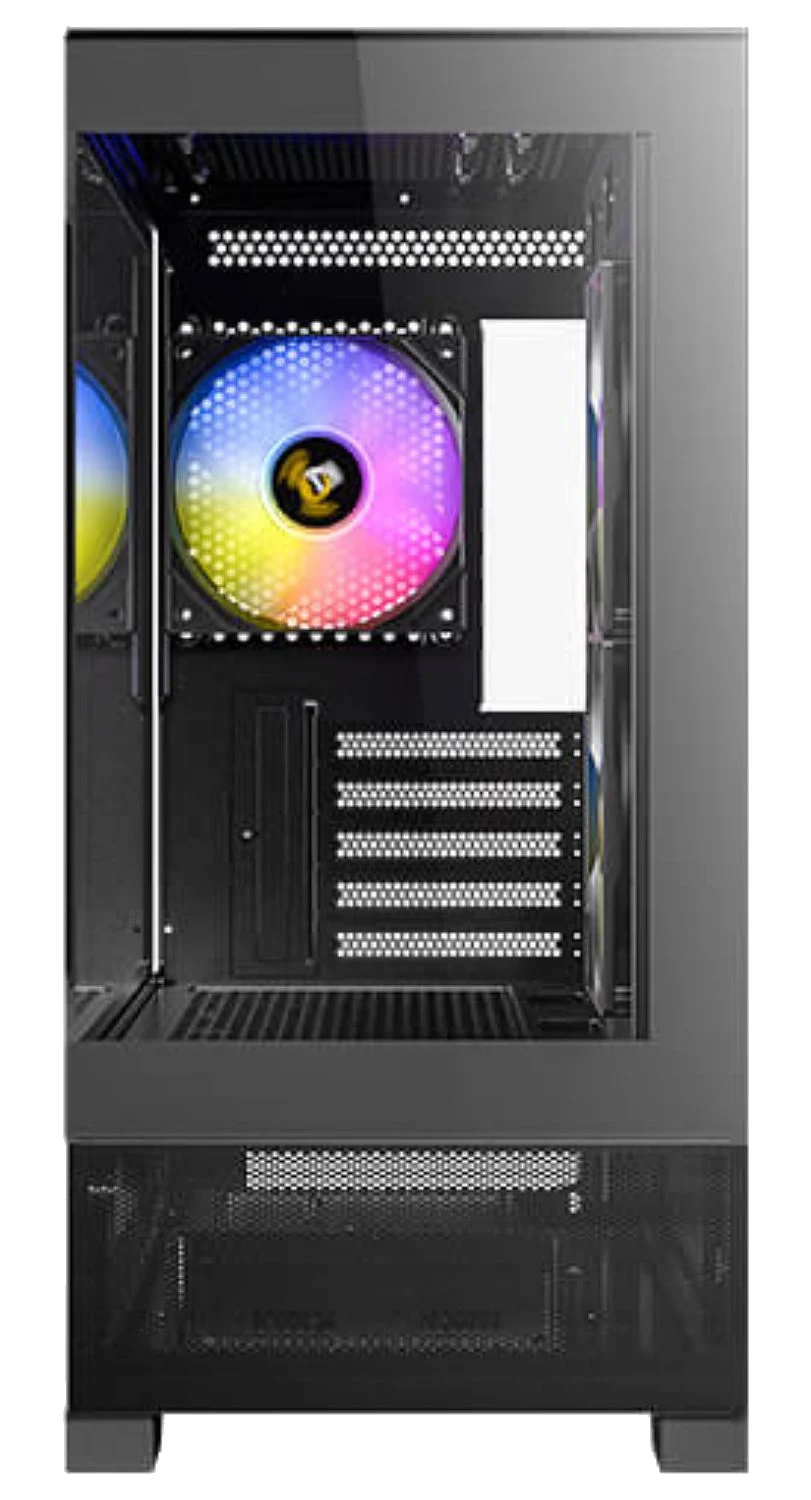 ANTEC CX500M ARGB BLACK ,Tool-free, NO PSU ,3x12cm ARGB , 2USB3.0+TYPE C, Audio & speaker – תמונה 3