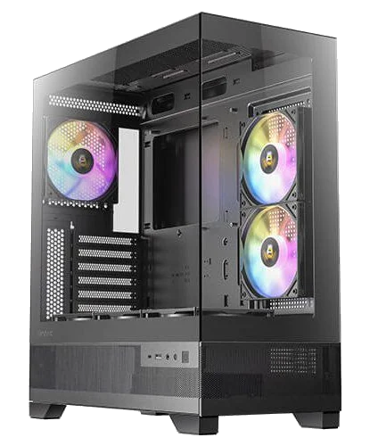 ANTEC CX700M ARGB BLACK ,Tool-free, NO PSU ,3x12cm ARGB , 2USB3.0+TYPE C, Audio & speaker