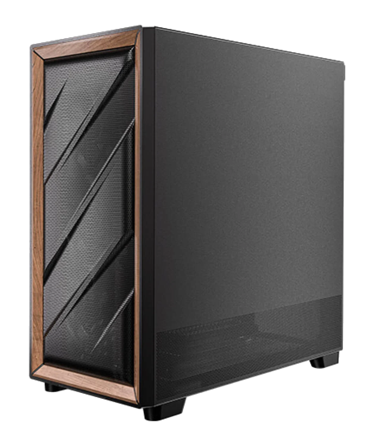 ANTEC FLUX SE BLACK ,Tool-free, NO PSU , 4X140mm +2X120mm Fan, 2USB3.0+USB3 Type-C , Audio & speaker – תמונה 2