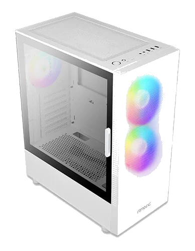 ANTEC NX410 WHITE ,Tool-free, NO PSU ,2 x 140 mm ARGB fan & 1 x 120 mm ARGB fan , 3USB2/3.0, Audio & speaker