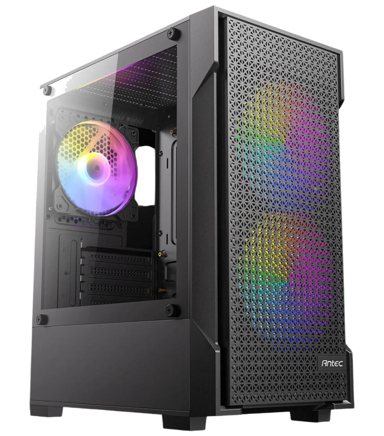 ANTEC VX100 ,Tool-free, NO PSU ,3x12cm ARGB Fan, 3USB2/3.0, Audio & speaker
