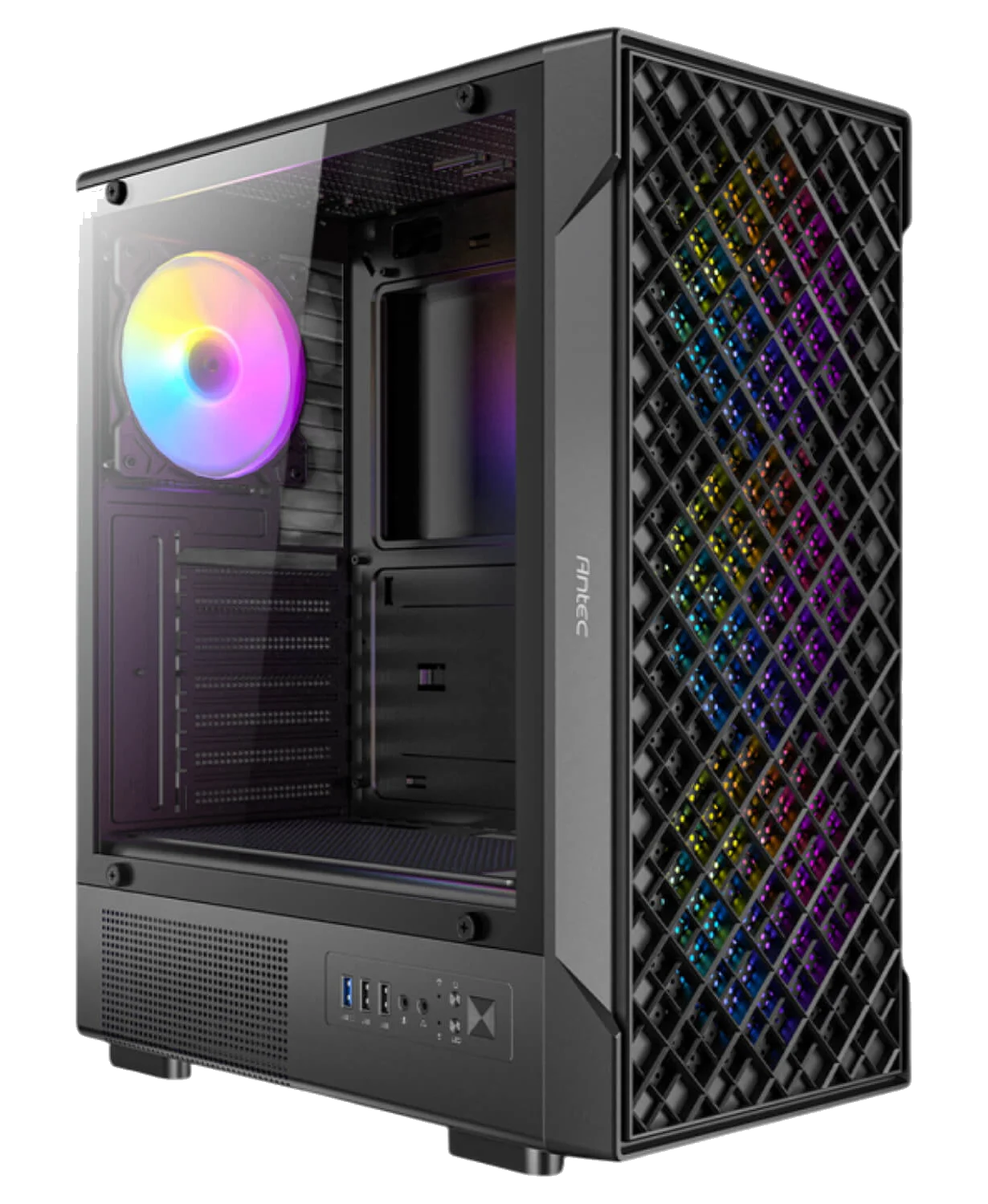 ANTEC VX320 ,Tool-free, NO PSU ,4x12cm ARGB Fan, 3USB2/3.0, Audio & speaker