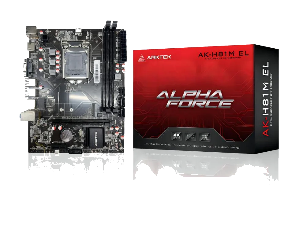 ARKTEK H81M EL VA ,S1150 Core™ i3/i5/i7,DDR3 1066/1333/1600, PCI-E ,1GB, HDMI