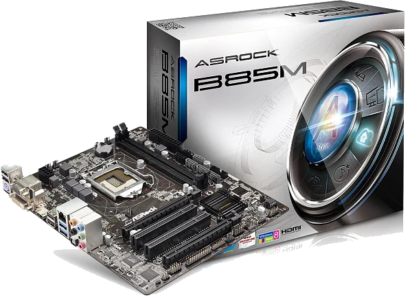 ASROCK B85M ,DualDDR3 1333/1600 ,8CH+LAN1000 S1150