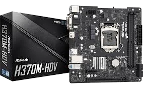 ASROCK H370 H370M-HDV ,DualDDR4 2133/2400 ,8CH+LAN1000 ,HDMI S1151
