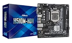 ASROCK H510M-HDV ,DualDDR4 2133/2400/2666/2800/2933 ,8CH+LAN1000 ,HDMI S1200