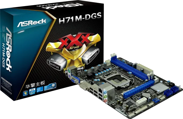 ASROCK H71M-DGS,DualDDR3 1333 ,8CH+LAN1000