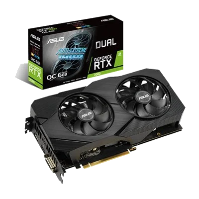 ASUS nVIDIA Geforce RTX 2060 DUAL-RTX2060-6G-EVO 6GB DDR6+ TV OUT- HDMI-out / DVI / DP, PCI-E
