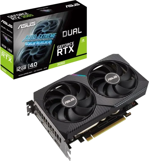 ASUS GeForce RTX™ DUAL-RTX3060 V2 12GB GDDR6 / DisplayPort / HDMI, PCI-E