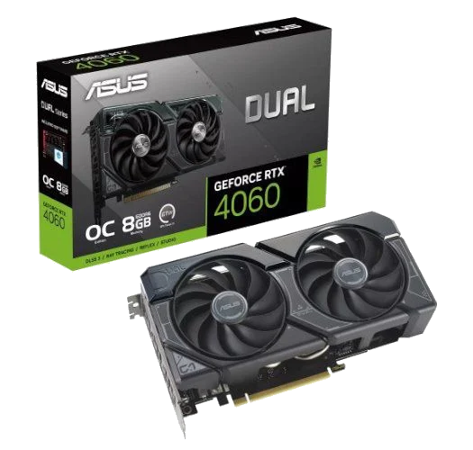 ASUS DUAL-RTX4060 Geforce RTX 4060 8GB DUAL OC / DisplayPort / HDMI, PCI-E