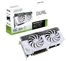 ASUS DUAL RTX4070-O12G WHITE Geforce RTX 4070 12GB / DisplayPort / HDMI, PCI-E