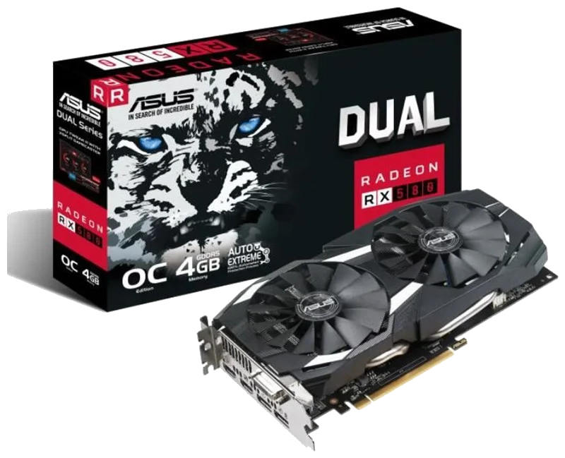 ASUS Radeon DUAL-RX580-O4G 4GB 256Bit GDDR5 + TV OUT HDMI PCI-E