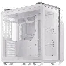 ASUS TUF Gaming GT502 White with metal front , tempered-glass side , 120 mm RGB fan, 140 mm PWM fan, USB 3.1 BLACK