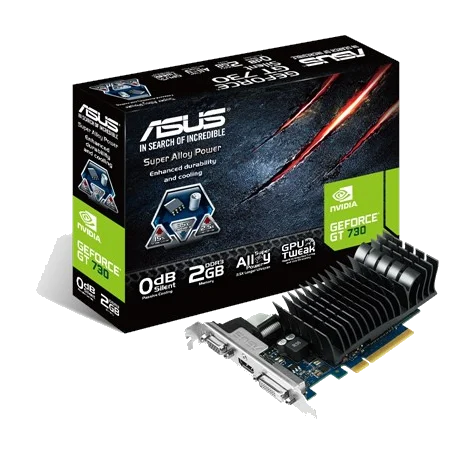 ASUS nVIDIA Geforce GT730-SL-2GD5-BRK SILENT/DI/2GD5 + HDMI / Dual DVI-I/ D-Sub, PCI-E