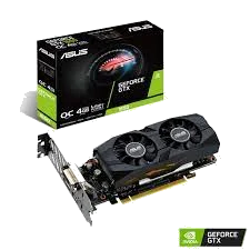 ASUS GTX1650-O4G-LP-BRK GTX1650 4GB GDDR6 + TV OUT- HDMI, DVI,DP ,WIN10 Ready PCI-E