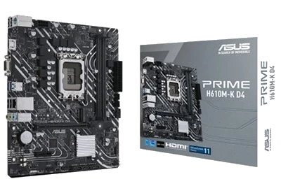 ASUS H610M-K D4 ,2DualDDR4 2133/2400/2666/2800/2933/3000/3200 ,8CH ,1GB ,HDMI S1700